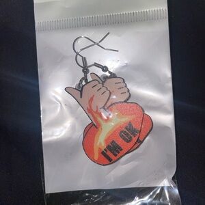 I'm OK Hand Gesture Earrings